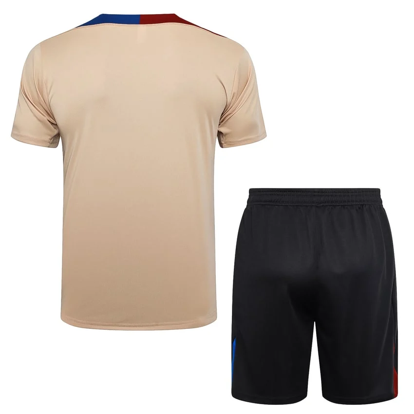 Ensemble Maillot Short Barca 2024 2025 Beige – Image 4