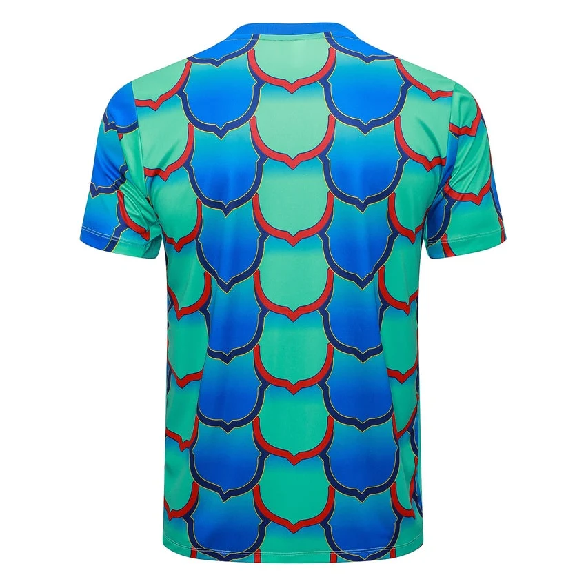 Ensemble Maillot Short Barca 2024 2025 Vert Bleu – Image 3