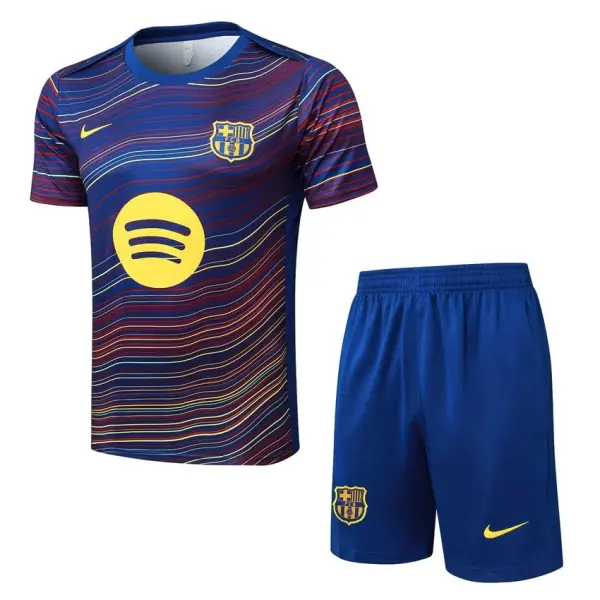Ensemble Maillot Short Barca 2025 2026 Bleu Clair