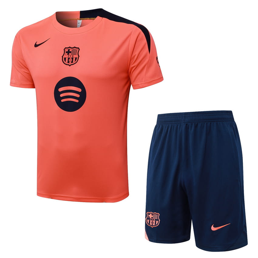 Ensemble Maillot Short Barca 2025 2026 Orange