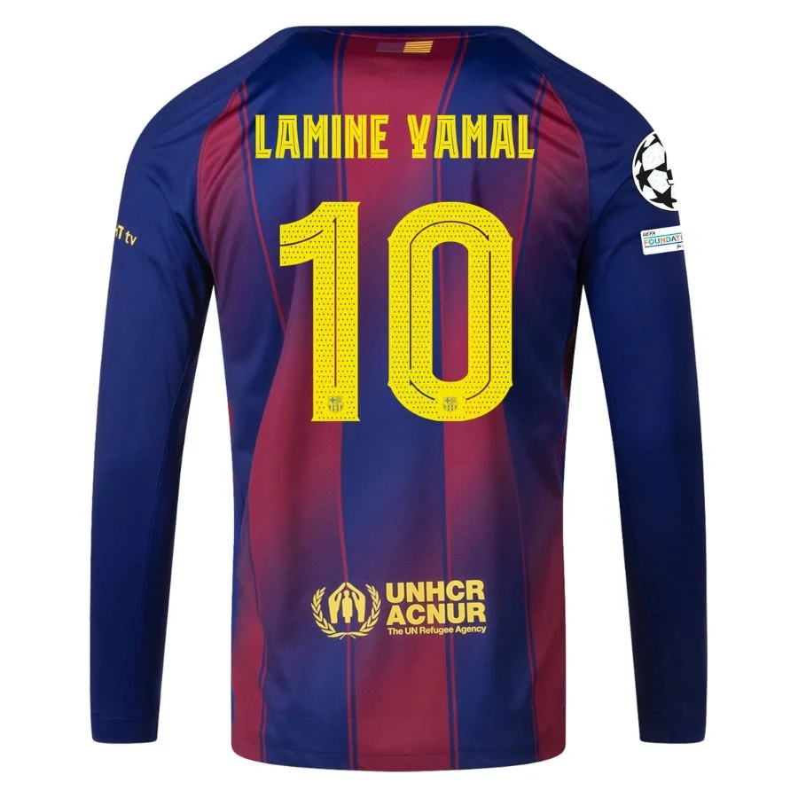 Maillot Barca Domicile 2025 2026 Lamine Yamal Manches Longues UCL – Image 2