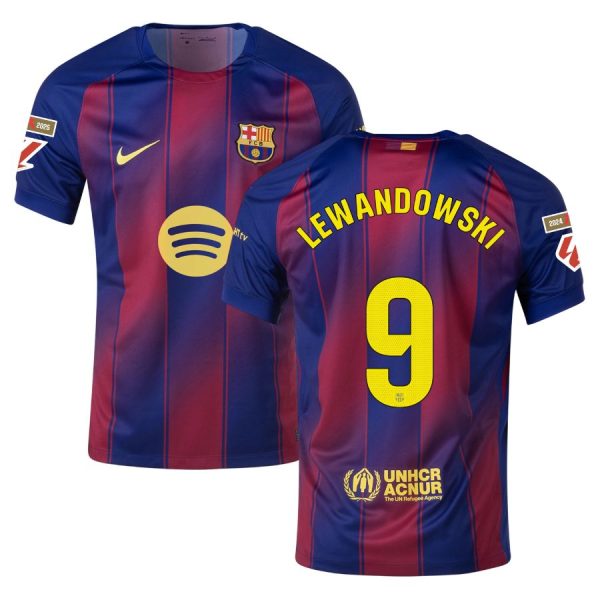 Maillot Barca Domicile 2025 2026 Lewandowski La Liga