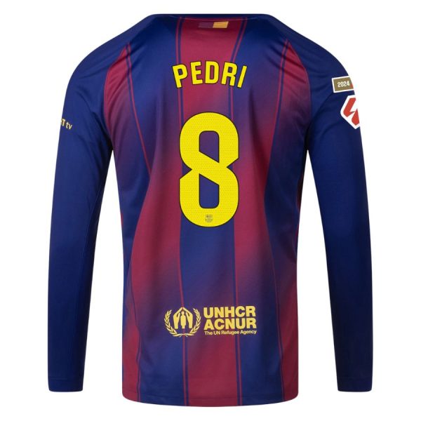 Maillot Barca Domicile 2025 2026 Pedri Manches Longues La Liga