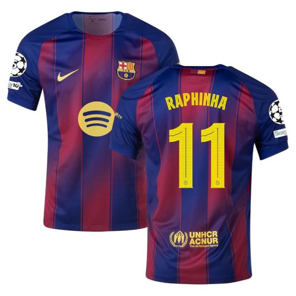 Maillot Barca Domicile 2025 2026 Raphinha UCL