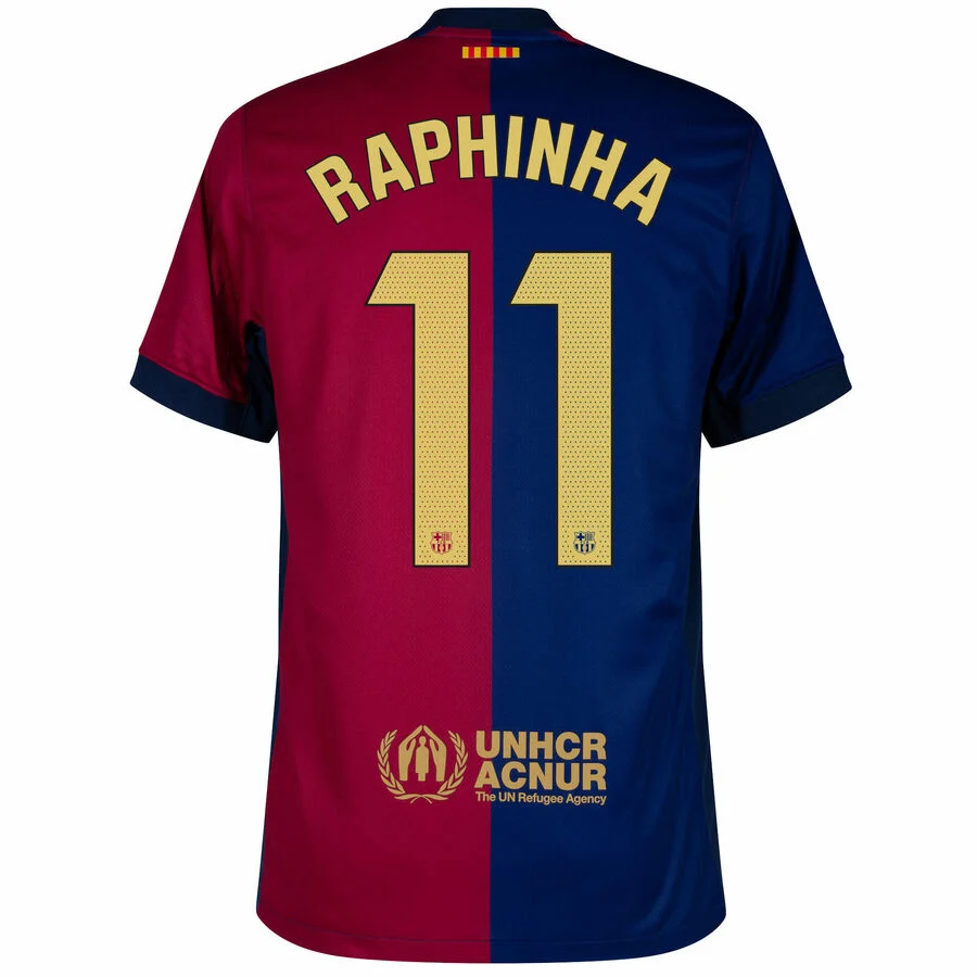 Maillot Enfant Barca Domicile 2024 2025 Raphinha New Sponsor – Image 2