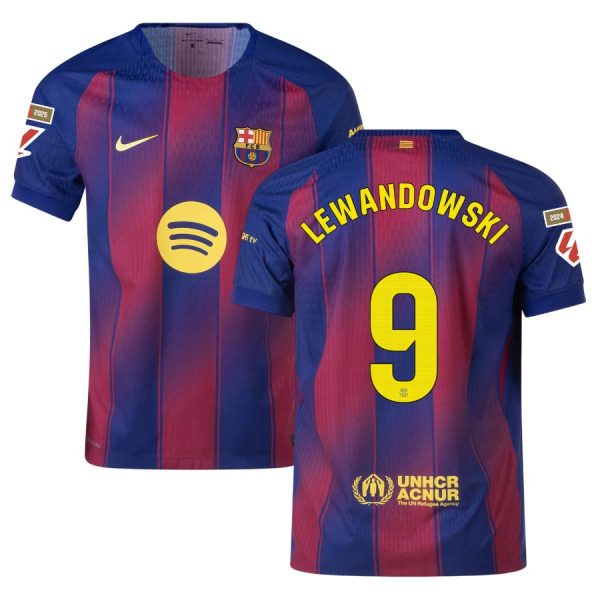 Maillot Match Barca Domicile 2025 2026 Lewandowski La Liga