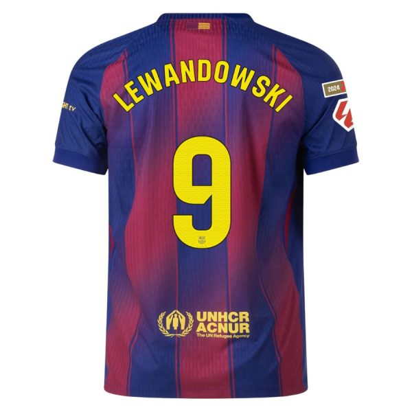 Maillot Match Barca Domicile 2025 2026 Lewandowski La Liga