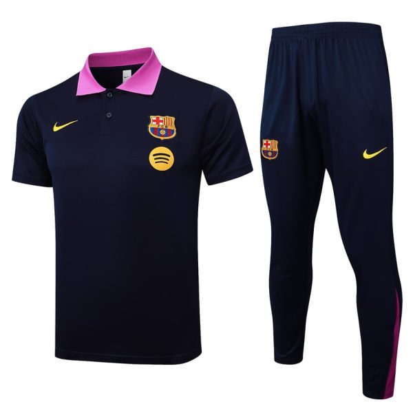 Survetement Barca Polo 2024 2025 Bleu Rose