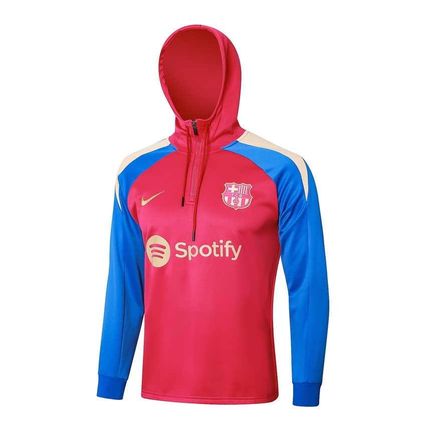 Survetement Barca Sweat 2024 2025 Rouge Clair – Image 2