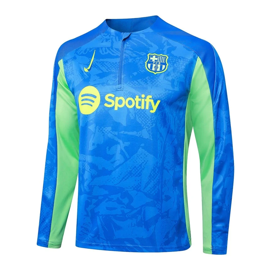 Survetement Barca Training 2024 2025 Bleu Vert – Image 2