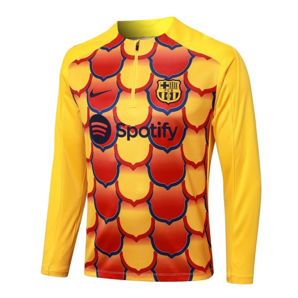 Survetement Barca Training 2024 2025 Jaune Rouge