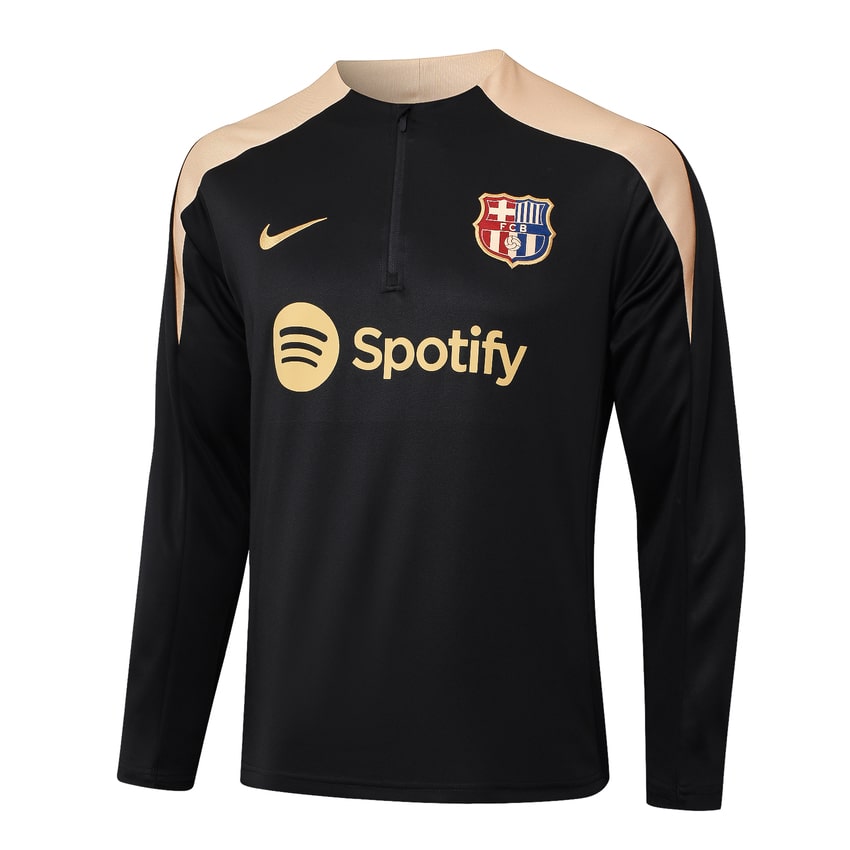 Survetement Barca Training 2024 2025 Noir Beige – Image 2