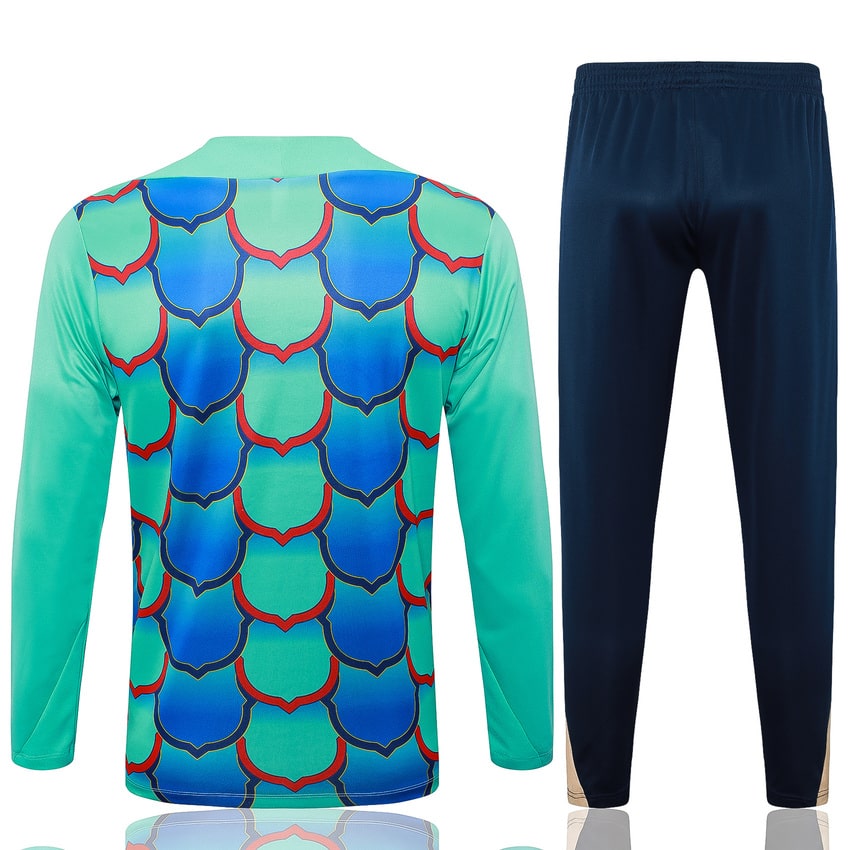 Survetement Barca Training 2024 2025 Vert Bleu – Image 4