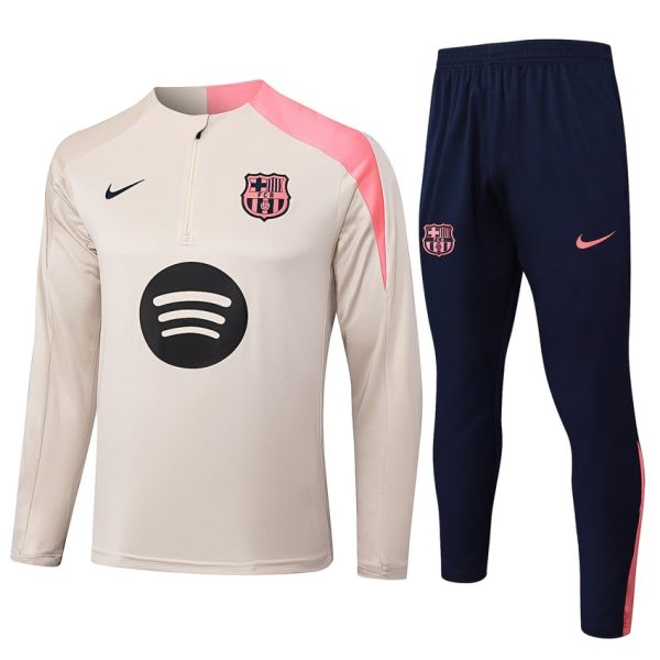 Survetement Barca Training 2025 2026 Beige Rose