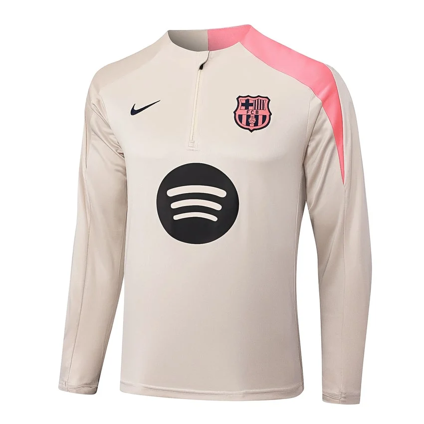 Survetement Barca Training 2025 2026 Beige Rose – Image 2