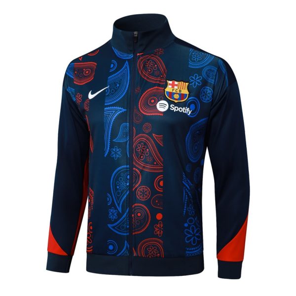 Survetement Barca Veste 2024 2025 Bleu Motif