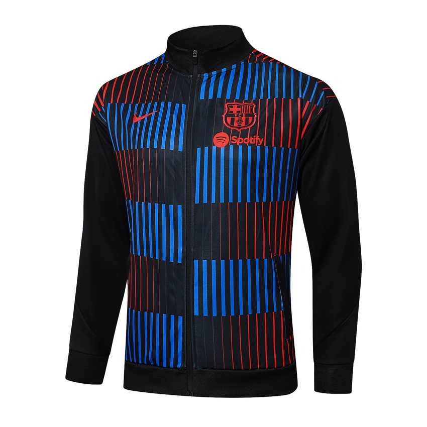 Survetement Barca Veste 2024 2025 Noir Bleu – Image 2