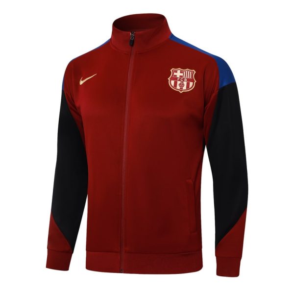 Survetement Barca Veste 2024 2025 Rouge Sombre