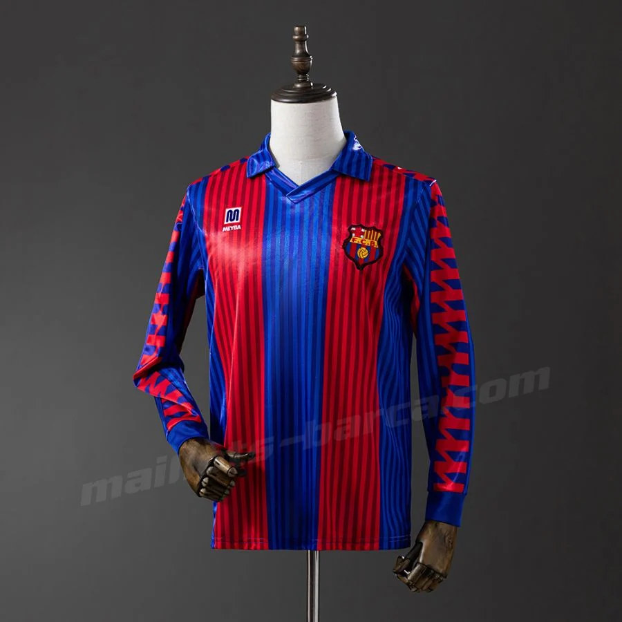 Maillot Barca Domicile 1991 1992 Manches Longues