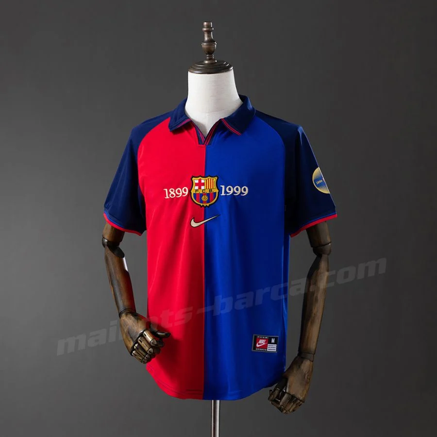 Maillot Barca Domicile 1999 2000 Anniversaire 100 Ans