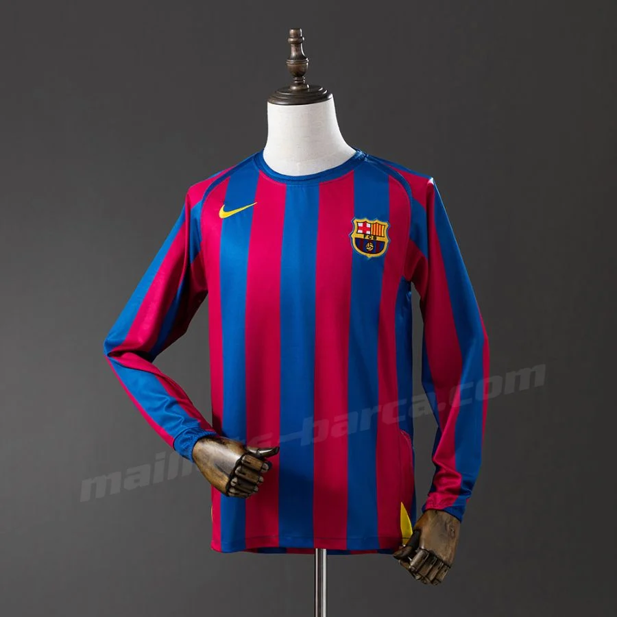 Maillot Barca Domicile 2005 2006 Manches Longues
