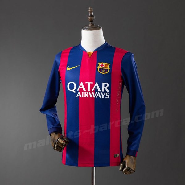 Maillot Barca Domicile 2014 2015 Manches Longues