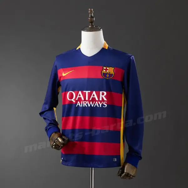Maillot Barca Domicile 2015 2016 Manches Longues