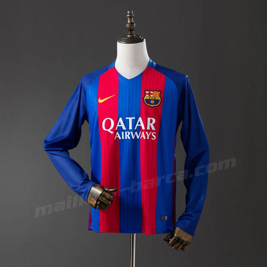 Maillot Barca Domicile 2016 2017 Manches Longues