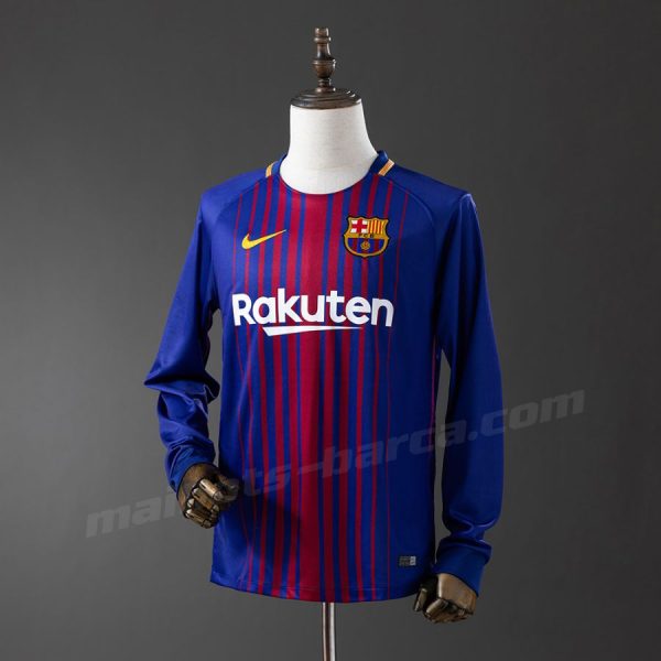 Maillot Barca Domicile 2017 2018 Manches Longues