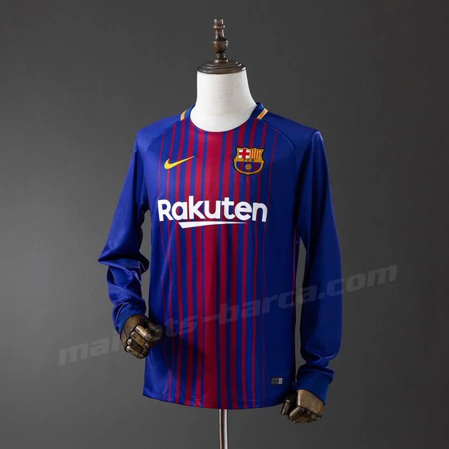 Maillot Barca Domicile 2017 2018 Manches Longues