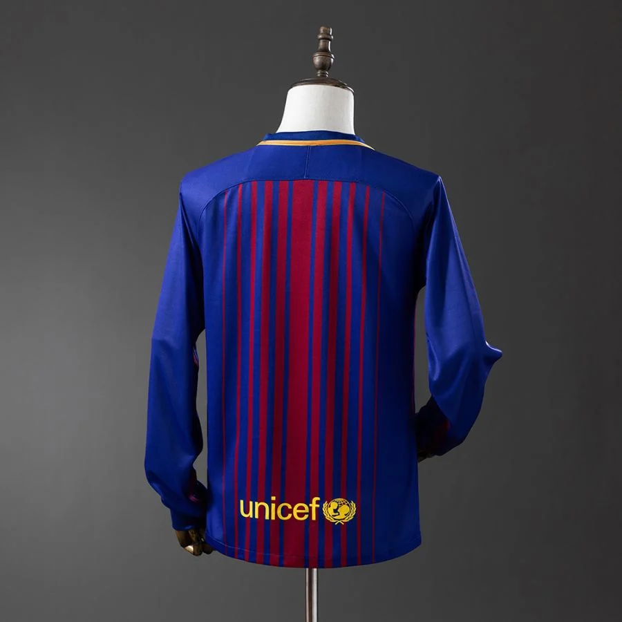 Maillot Barca Domicile 2017 2018 Manches Longues