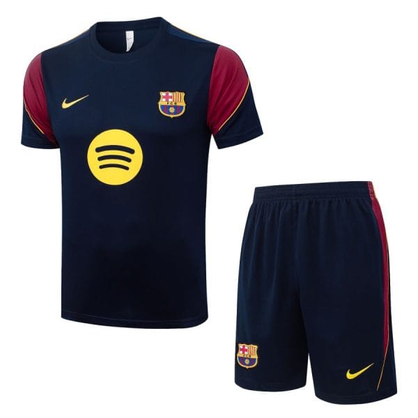 Ensemble Maillot Short Barca 2026 2027 Bleu Nuit