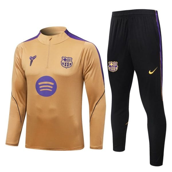 Survetement Barca Training 2026 2027 Beige Violet
